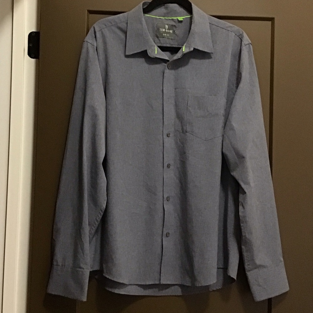 Men’s XXL (18-181/2) Tom Baine Untucked Slim Fit Button Up